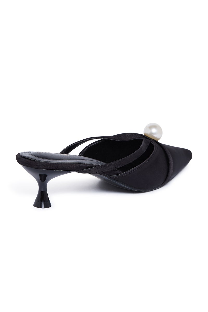 Geoomnii Mid Heel Mules for Women – Stylish Backless Slip-On Heels for Office, Party & Everyday Wear - Image 3